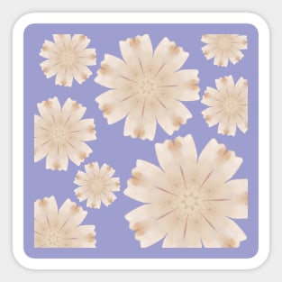 Peri Purple Floral Abstract Sticker